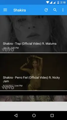 Shakira android App screenshot 3